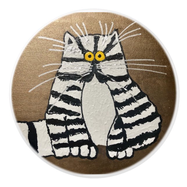 Boteros Katzenklammer-Keramik Keramikknauf (Vorderseite)