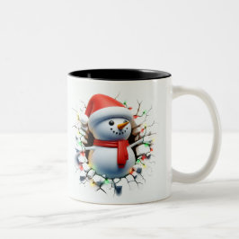 Both Side 3D Christmas Wird Merry Christmas Mug Zweifarbige Tasse