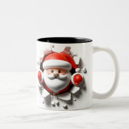 Both Side 3D Christmas Wird Merry Christmas Mug Zweifarbige Tasse