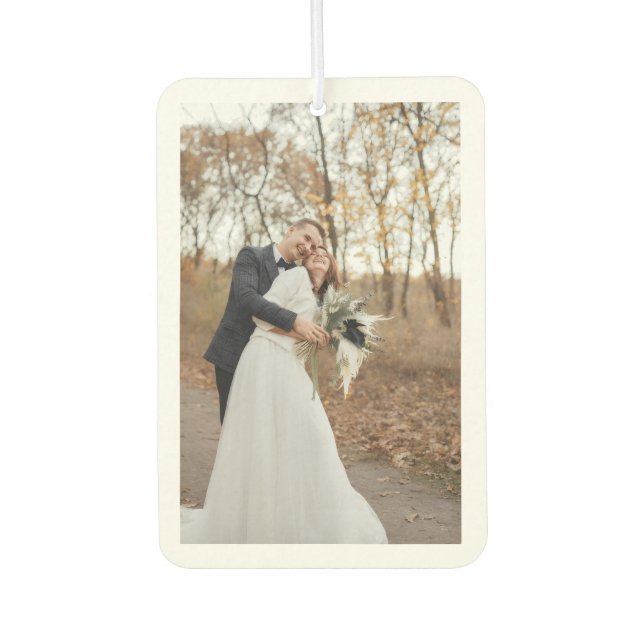 Both Sides Custom Photo Add Your Own Air Freshener Autolufterfrischer (Vorderseite)