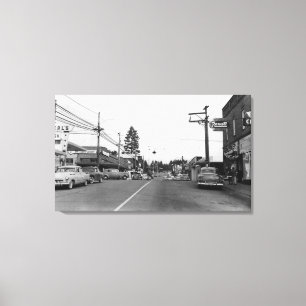 Bothell, WA - im Stadtzentrum gelegene Leinwanddruck