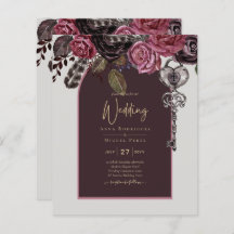 BOTHIC ROSE Burgund Hochzeit im Herbst