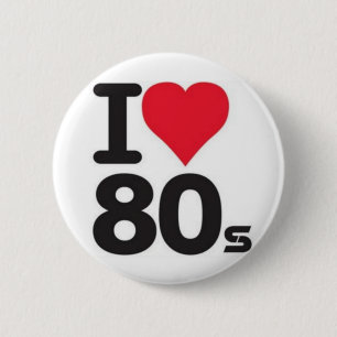 Boton I love Jahre 80 Button