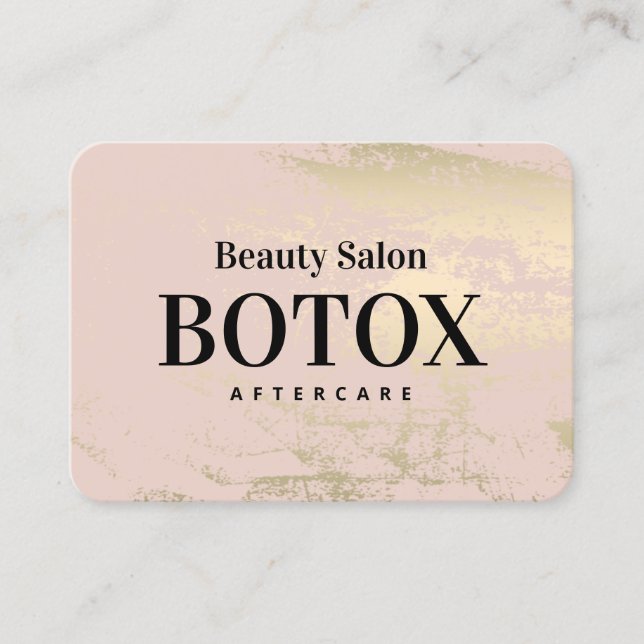 Botox Aftercare Instructions Business Card Visitenkarte (Vorderseite)