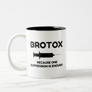 Botox-Ausdruck Zweifarbige Tasse