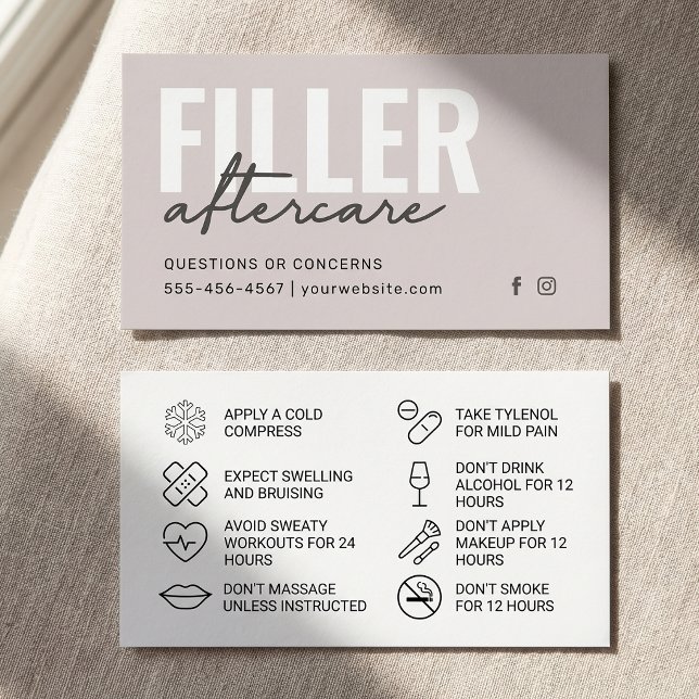 Botox Filler Injektionskarte nach der Behandlung (Von Creator hochgeladen)