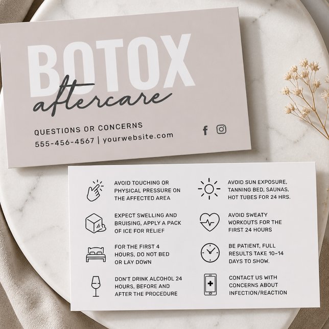 Botox Filler Injektionskarte nach der Behandlung (Von Creator hochgeladen)