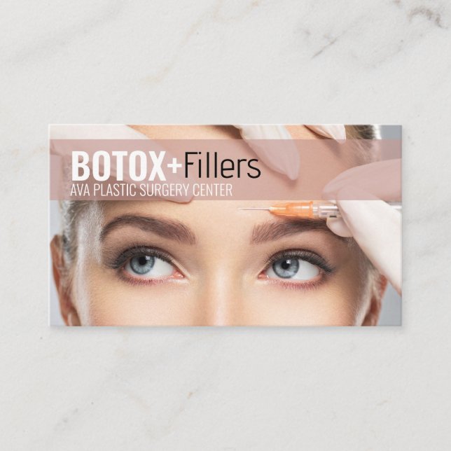 Botox Fillers Plastic Surgery  Visitenkarte (Vorderseite)