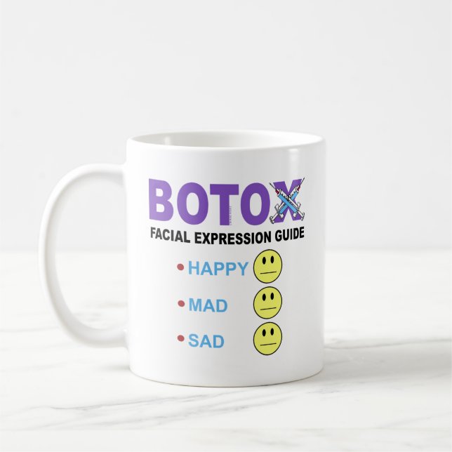BOTOX Gesichtsausdruck Tasse (Links)