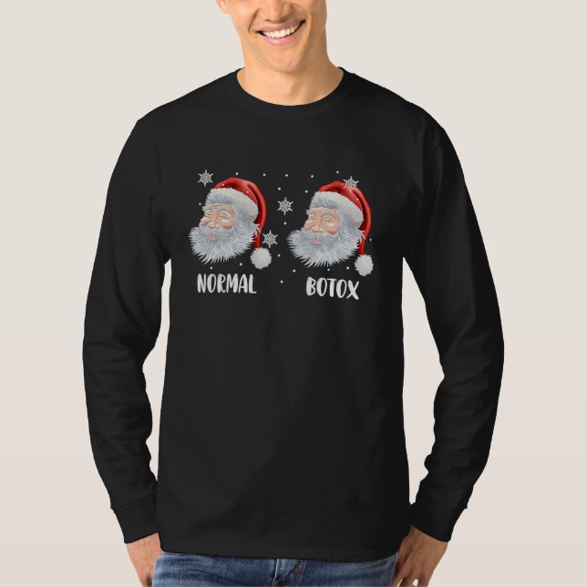 Botox Humor Santa Plastic Surgeon Beautician T-Shirt (Vorderseite)