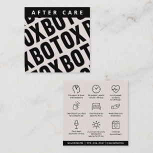 Botox Lip Filler Anleitung Bearbeitbar Aftercare Quadratische Visitenkarte