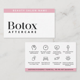Botox Lip Filler Anleitung Bearbeitbar Aftercare Visitenkarte