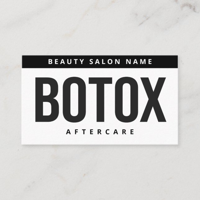 Botox Lip Filler Anleitung Bearbeitbar Aftercare Visitenkarte (Vorderseite)