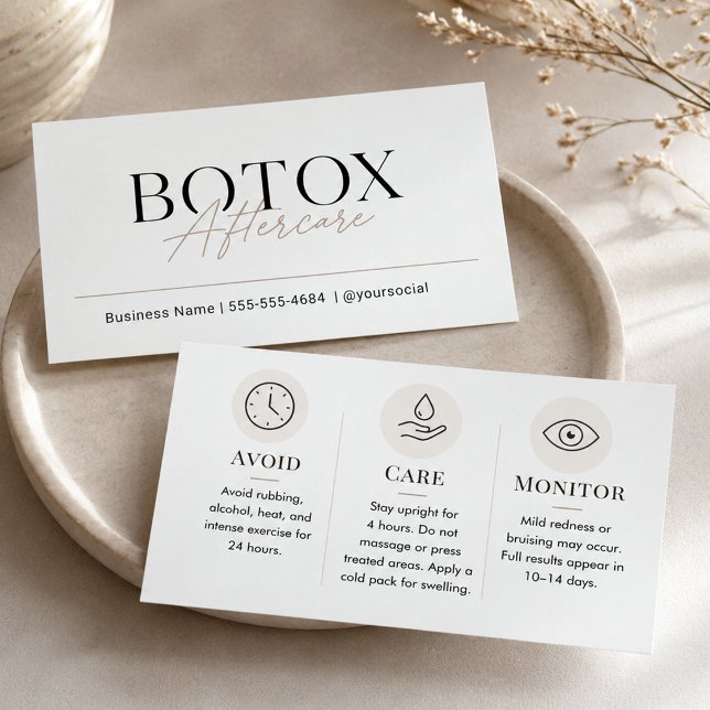 Botox Nachsorge Beige Minimal Care Vorlage (hello)