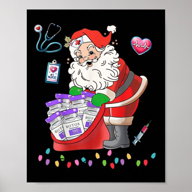 Botox Nurse Christmas Aesthetic Nurse Injecto Boto Poster (Vorne)