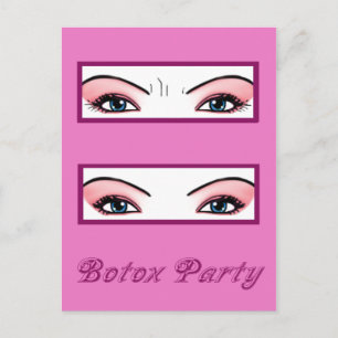 Botox Party Invites Einladungspostkarte