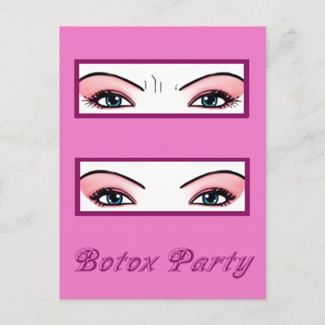 Botox Party Invites Einladungspostkarte (Vorderseite)