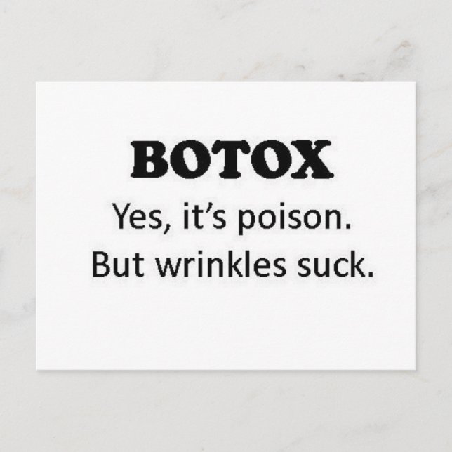 Botox Poison Postkarte (Vorderseite)