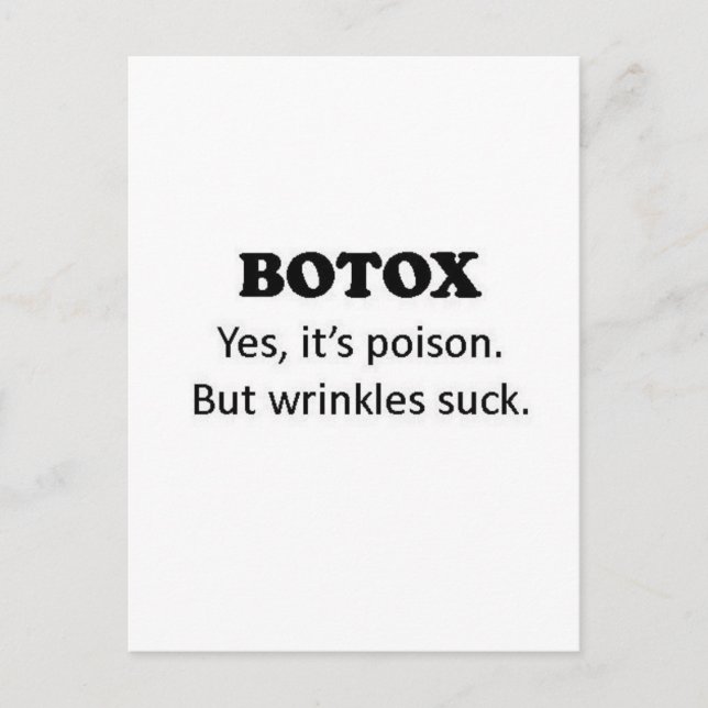 Botox Poison Postkarte (Vorderseite)