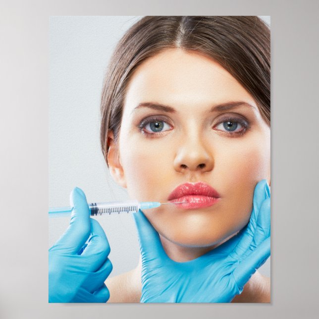 Botox und Einfüllspritzen durch einen ästhetischen Poster (Vorne)