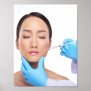 Botox und Einfüllspritzen durch einen ästhetischen Poster