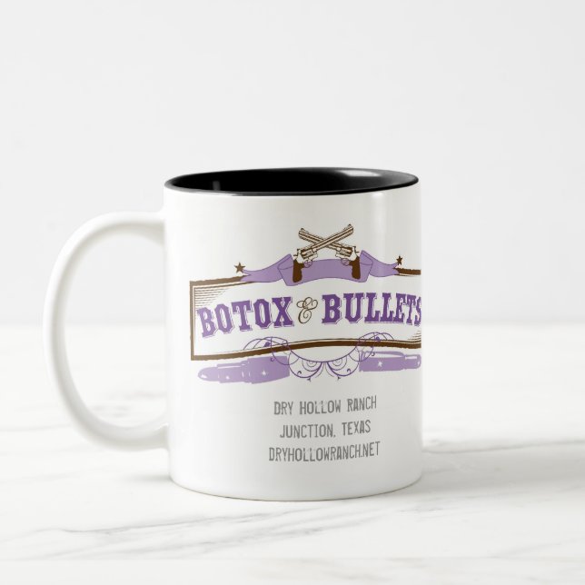 Botox und Kugel-Kaffee-Tasse Zweifarbige Tasse (Links)