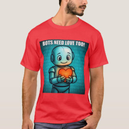 Bots brauchen Liebe auch - Herren Helles Rot T-Shirt