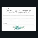 Botschaft an Britisch-bzw. Bräutigam-kulente Karte<br><div class="desc">Diese eleganten Verlassen Message-Karten sind die perfekte Ergänzung zu Ihrem Hochzeitsempfang als Gästebuchalternative. Dieses Design bietet eine Kombination aus Handschrift und Block-Schriftart in dunkelgrau,  und fertig mit einem sukkulenten Bouquet am Boden. Den Gästen steht Platz zur Verfügung,  um ihre Botschaft verlassen,  damit sie bei ihrem ersten Jubiläum lesen können.</div>