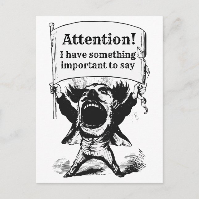 Botschaft an gewählte Beamte Postkarte (Vorderseite)