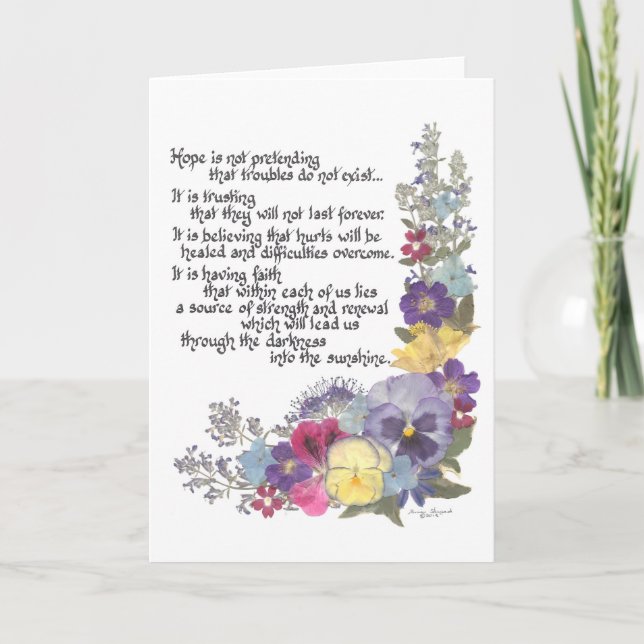 Botschaft der Hoffnung Karte (Vorderseite)