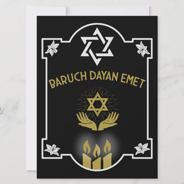 Botschaft der jüdischen Beileidsbekundung (Vorderseite)