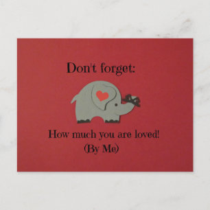 Botschaft der Liebe für jemanden Besonderes. Postkarte