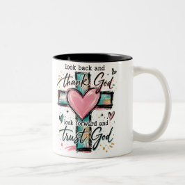 Botschaft des Glaubens und der Ermutigung Zweifarbige Tasse