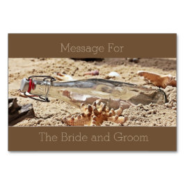 Botschaft für das glückliche Paar Tischnummer