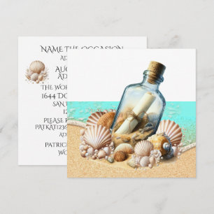 Botschaft in einer Flasche Einladung