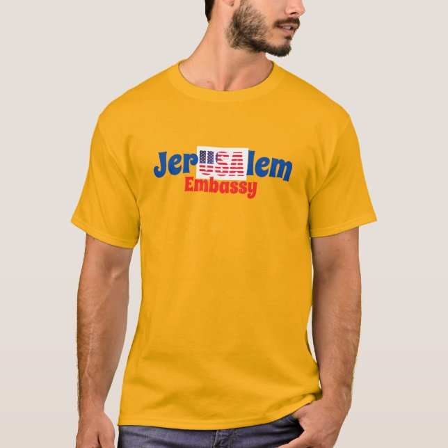 Botschaft Jerusalems USA T-Shirt (Vorderseite)