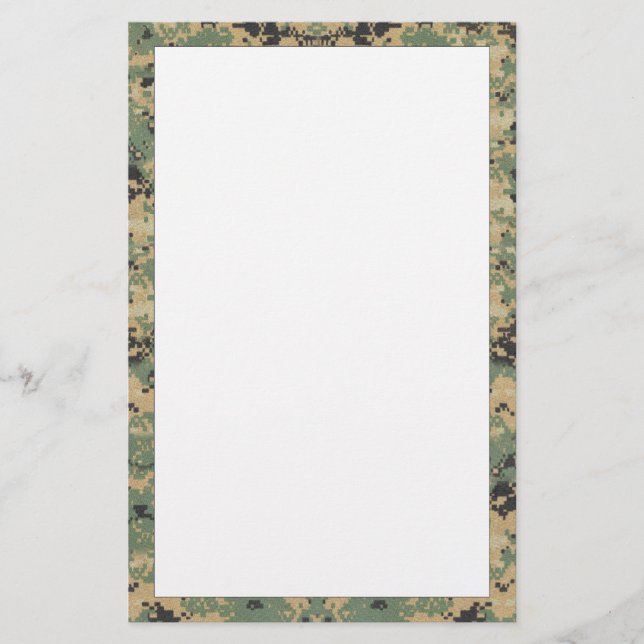 Botschaft zu Camouflage Briefpapier (Vorderseite)