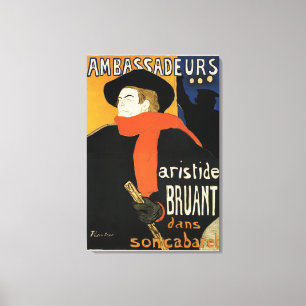 Botschafter Aristide Bruant von Lautrec Leinwanddruck