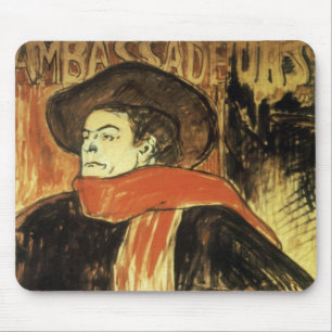 Botschafter, Aristide Bruant von Toulouse Lautrec Mousepad