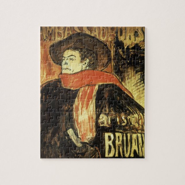 Botschafter, Aristide Bruant von Toulouse Lautrec Puzzle (Vertikal)