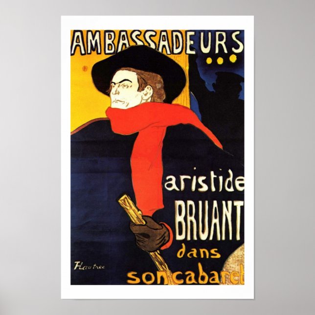 Botschafter von Henri de Toulouse-Lautrec-Plakat Poster (Vorne)
