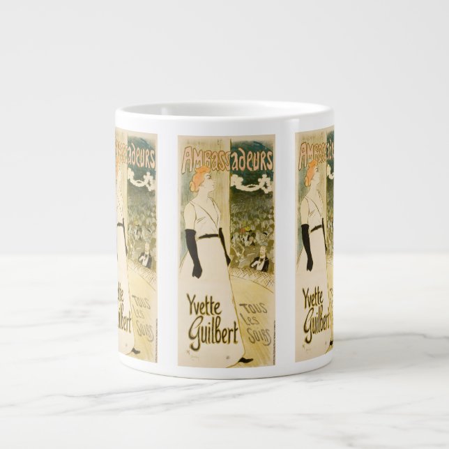 Botschafter Yvette Guilbert von Theophile Steinlen Jumbo-Tasse (Vorderseite)