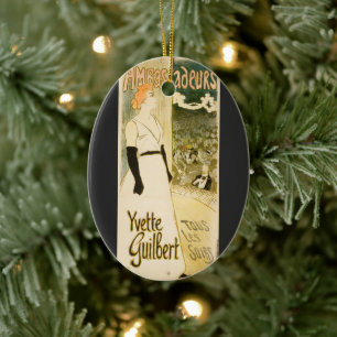 Botschafter Yvette Guilbert von Theophile Steinlen Keramik Ornament