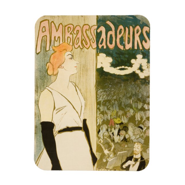 Botschafter Yvette Guilbert von Theophile Steinlen Magnet (Vertikal)