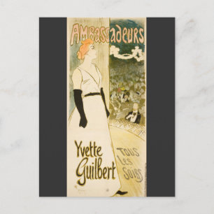 Botschafter Yvette Guilbert von Theophile Steinlen Postkarte