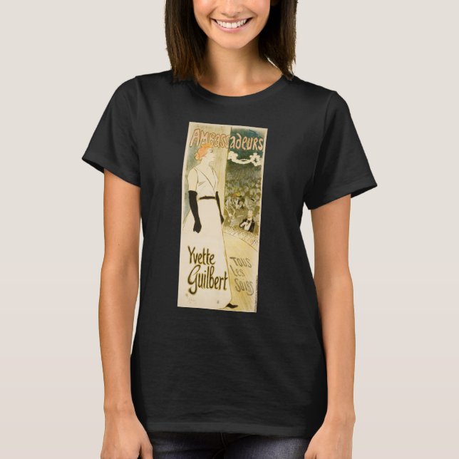 Botschafter Yvette Guilbert von Theophile Steinlen T-Shirt (Vorderseite)