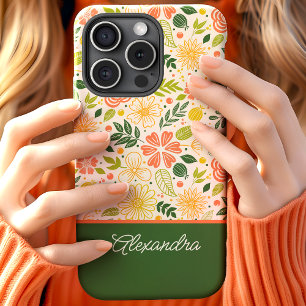 Botschaftlicher süßer Blumenmuster-Schriftname Case-Mate iPhone Hülle