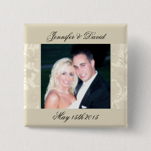 Botschafts-Save the Date Foto-Knöpfe Button