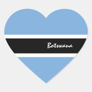Botsuana-Aufkleber, Herz, Patriotische Botsuana-Fl Herz-Aufkleber