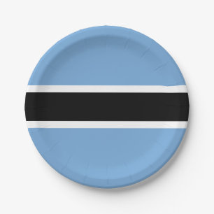 Botsuana-Flagge Pappteller